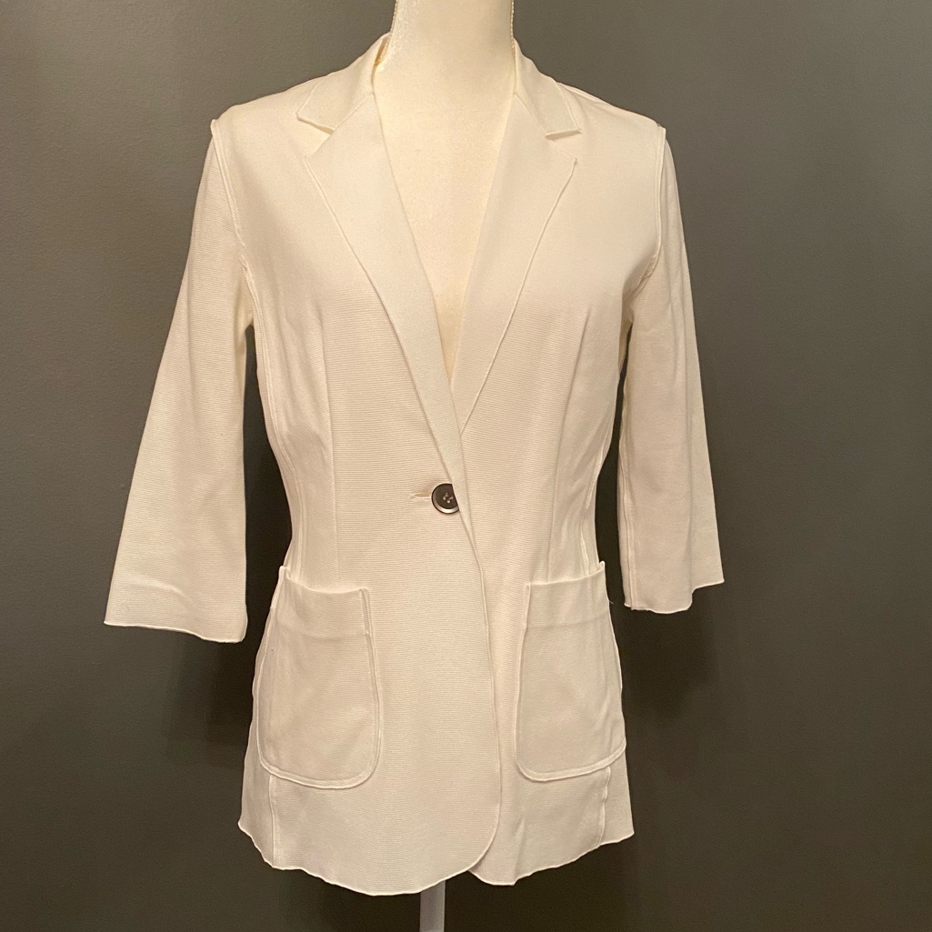 Hilton Hollis White Cotton Blazer